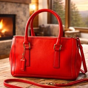 Coach Hampton Bonnie Legacy 2000  Vintage   Costa Rica Red Satchel/Crossbody